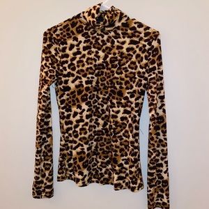 Animal print long sleeve tee